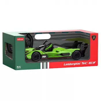 Rastar Lamborghini SC63 Zdalnie Sterowany Samochód Wyścigowy RC Zielony 1:14