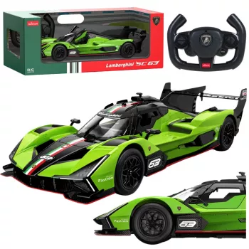 Rastar Lamborghini SC63 Zdalnie Sterowany Samochód Wyścigowy RC Zielony 1:14