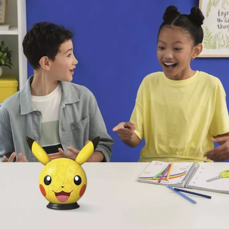 Ravensburger 3D Puzzleball Pokémon Pikachu z Uszami - 54 elementy
