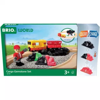 RAVENSBURGER BRIO World Zestaw pociągu towarowego ze zmieniającymi kolor światłami