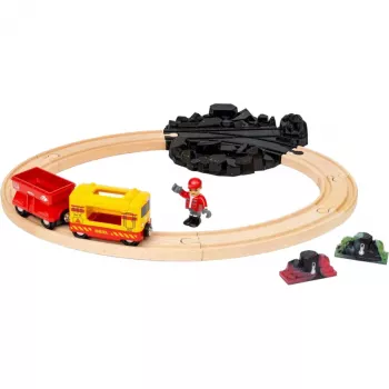 RAVENSBURGER BRIO World Zestaw pociągu towarowego ze zmieniającymi kolor światłami
