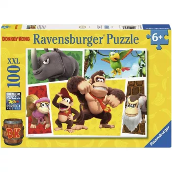 Puzzle dla dzieci Ravensburger Nintendo Super Mario - Małpy uciekły! (100 elementów)