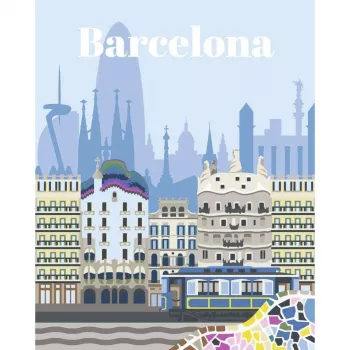 RAVENSBURGER CreArt Malowanie po Numerach - Kolorowa Barcelona