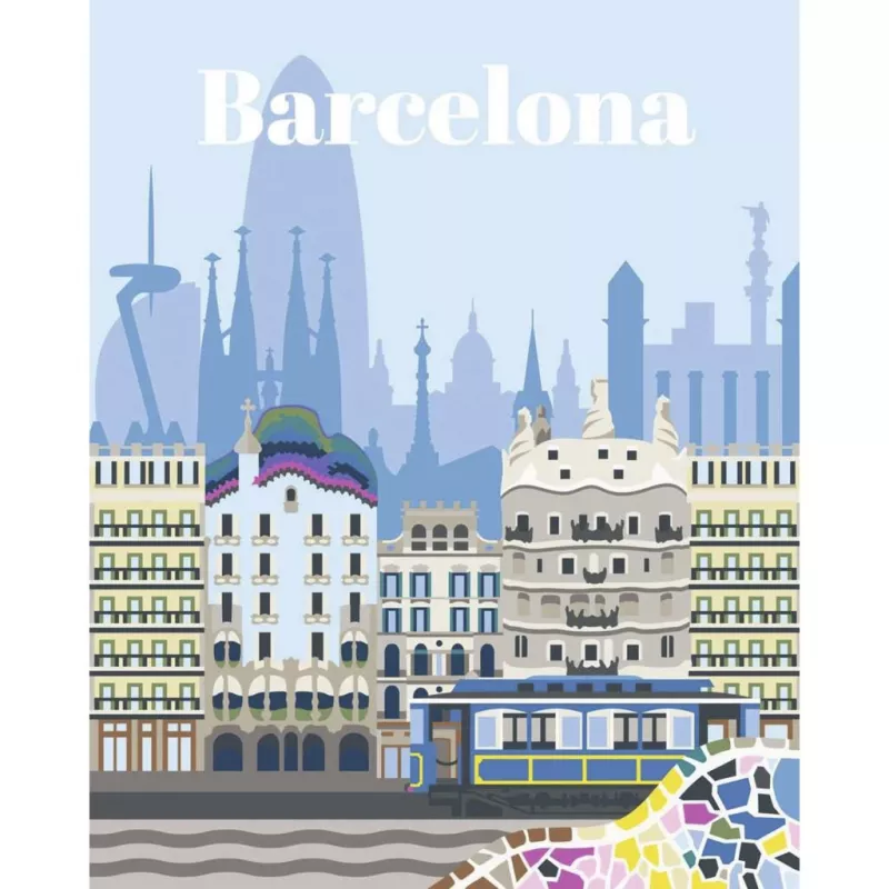 RAVENSBURGER CreArt Malowanie po Numerach - Kolorowa Barcelona