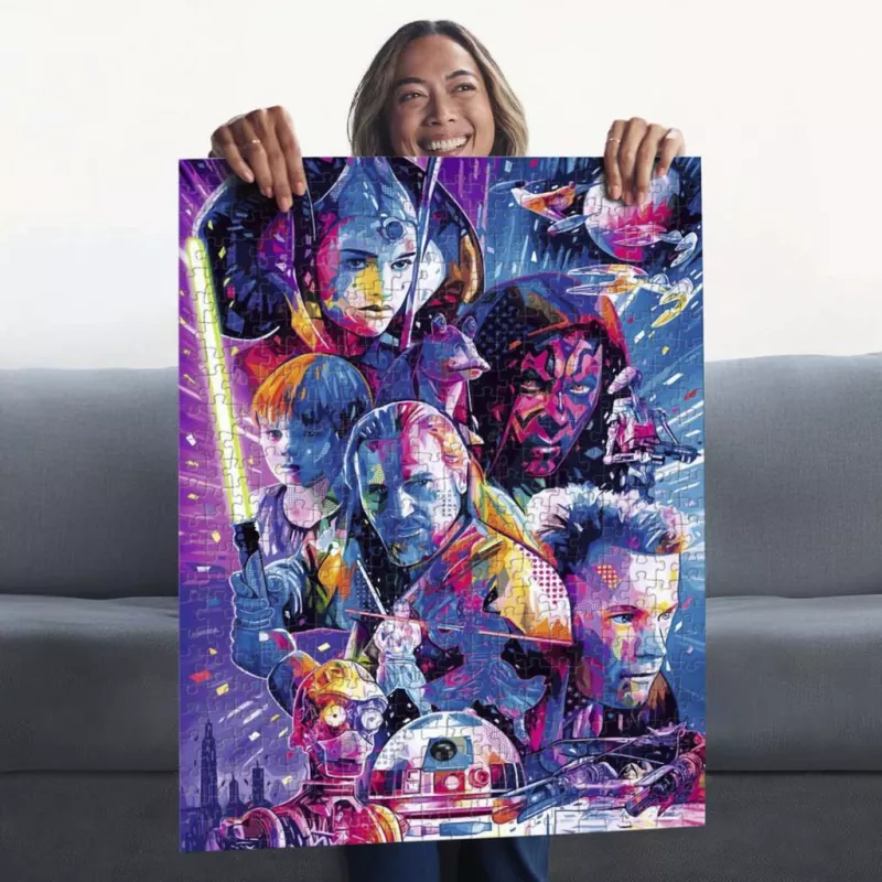 Ravensburger Puzzle Star Wars Hyperspace Collection: The Phantom Menace (500 elementów, duże elementy)
