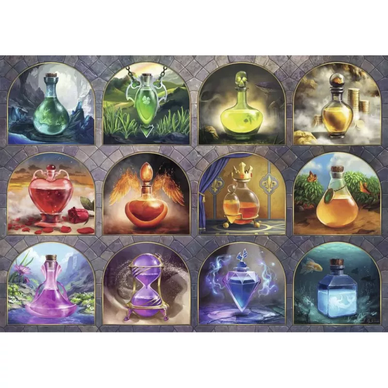 Ravensburger Puzzle Zaubertränke (1000 elementów) - Fantasy Magic Potions Jigsaw Puzzle