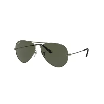 Ray-Ban Aviator Classic Okulary Przeciwsłoneczne RB3025 55/14/135 mm Złote/Zielone