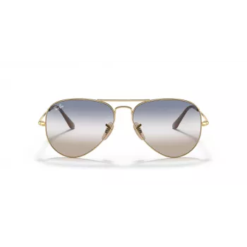 Okulary przeciwsłoneczne Ray-Ban Aviator Metal II RB3689 Złota oprawka Brązowe gradientowe szkła 62mm