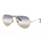 Okulary przeciwsłoneczne Ray-Ban Aviator Metal II RB3689 Złota oprawka Brązowe gradientowe szkła 62mm