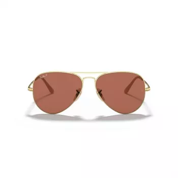 Okulary przeciwsłoneczne Ray-Ban Aviator Metal II RB3689 Złote Jasnoniebieski Gradient 58mm Unisex