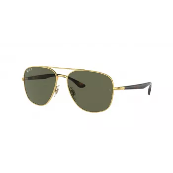 Ray-Ban Frank Sunglasses RB3683 Gold Metal Green G-15 56mm Unisex