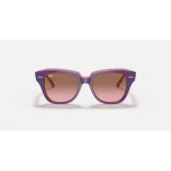 Ray-Ban Junior RB9186S711814 Okulary przeciwsłoneczne - Kwadratowa oprawka, ciemnoniebieskie soczewki, 46 mm
