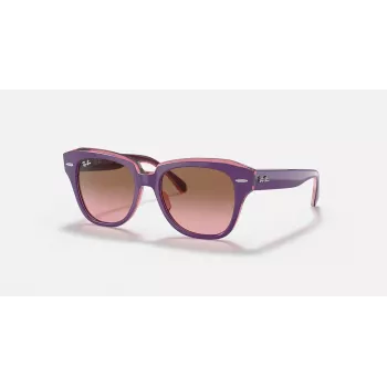 Ray-Ban Junior RB9186S711814 Okulary przeciwsłoneczne - Kwadratowa oprawka, ciemnoniebieskie soczewki, 46 mm