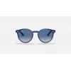 Ray-Ban Junior RJ9064S447062 Okulary przeciwsłoneczne dla dzieci, przezroczysta niebieska oprawka, szare gradientowe szkła, 44 mm