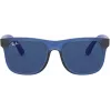 Ray-Ban Junior RJ9069S706080 Okulary przeciwsłoneczne dziecięce Phantos Transparent Blue Grey Classic 48mm