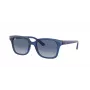 Ray-Ban Junior RJ9071S70624L Okulary przeciwsłoneczne dla dzieci Przezroczysta niebieska oprawka Niebieski gradient ciemnoniebieskie szkła 48mm
