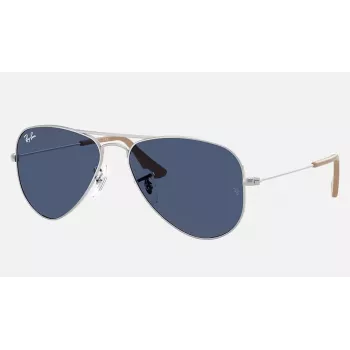 Ray-Ban Junior RJ9506S212805 Okulary przeciwsłoneczne Przezroczysty niebieski lustrzane dziecięce unisex 50/13/120 mm
