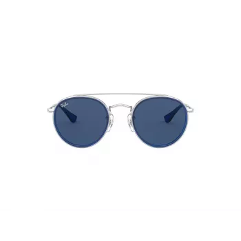Ray-Ban Junior RJ9647S212804 Okulary przeciwsłoneczne dla dzieci - Błyszcząca czerń/Szary - 46/21/130 mm