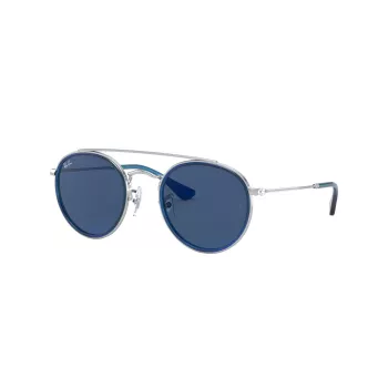 Ray-Ban Junior RJ9647S212804 Okulary przeciwsłoneczne dla dzieci - Błyszcząca czerń/Szary - 46/21/130 mm