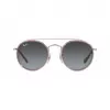 Okulary przeciwsłoneczne dziecięce Ray-Ban Junior RJ9647S2908G4, kwadratowe, przezroczysta szara oprawka, szare gradientowe szkła, szerokość soczewki 46 mm