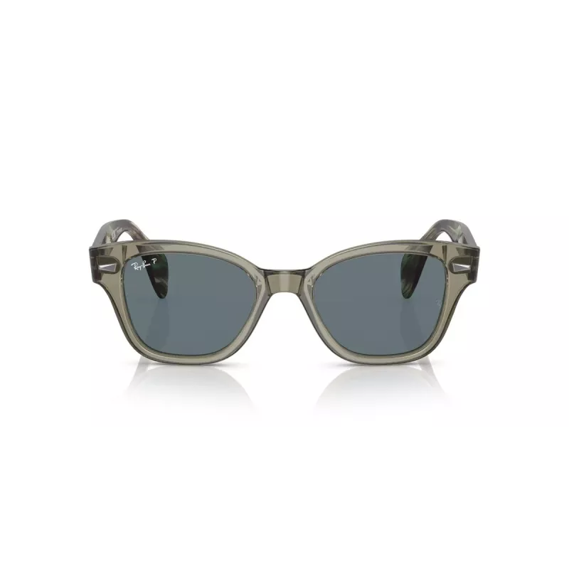 Okulary przeciwsłoneczne Ray-Ban RB0880S 66353R dla kobiet, przezroczysty brąz, kwadratowe, 52 mm