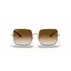 Ray-Ban RB1971-914751 Square 1971 Okulary przeciwsłoneczne - Polerowana złota oprawka, brązowe soczewki gradientowe, 54mm