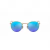 Ray-Ban RB3447 Round Metal Sunglasses Gold/Orange Flash 50mm