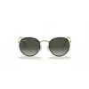 Ray-Ban RB3447JM91967 Okulary przeciwsłoneczne Unisex Okrągłe Metalowe Złota Oprawka Ciemnozielone Szkła 50/21/145 mm