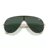 Okulary przeciwsłoneczne Ray-Ban RB3597 Wings, przezroczysta szara oprawka, szare gradientowe szkła, 133 mm