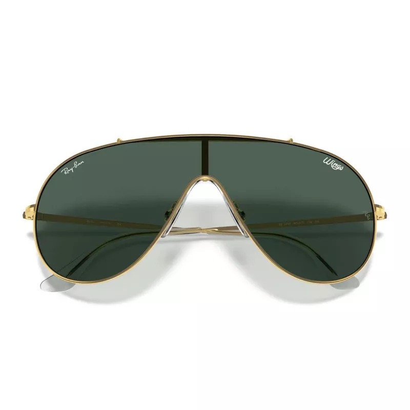 Okulary przeciwsłoneczne Ray-Ban RB3597 Wings, przezroczysta szara oprawka, szare gradientowe szkła, 133 mm