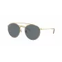 Ray-Ban RB3647N Round Double Bridge Okulary Przeciwsłoneczne Miedziana Oprawka Jasnoniebieskie Gradientowe Szkła 51mm
