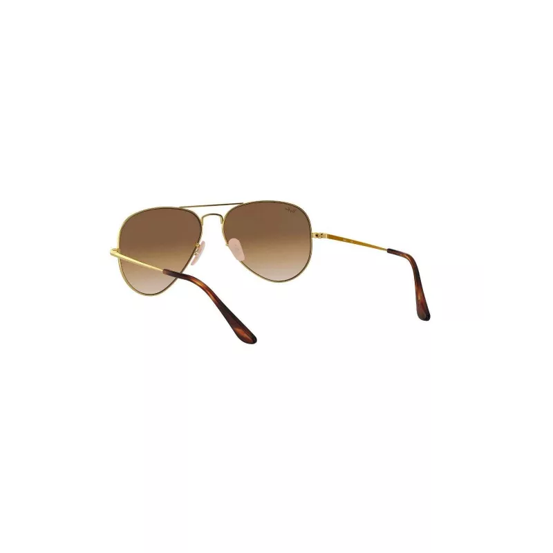 Ray-Ban RB3689 Aviator Okulary Przeciwsłoneczne Złota Oprawka Brązowe Gradientowe Szkła 58/14/140 mm