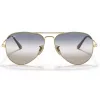Ray-Ban RB3689 Aviator Okulary przeciwsłoneczne Złote Zielony Gradient 58mm Unisex