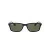 Ray-Ban RB42346019A58 Męskie kwadratowe okulary przeciwsłoneczne z polaryzacją - czarne/zielone 58/14/140 mm