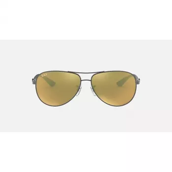 Ray-Ban RB8313 Chromance Aviator Okulary Przeciwsłoneczne Gunmetal Green Mirror Polarized 61mm