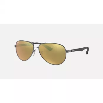 Ray-Ban RB8313 Chromance Aviator Okulary Przeciwsłoneczne Gunmetal Green Mirror Polarized 61mm