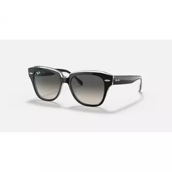 Ray-Ban RB9186S Okulary przeciwsłoneczne dziecięce 711611 Przezroczysta niebieska oprawka Soczewki gradientowe szare 46mm