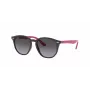 Ray-Ban RJ9070S70218G Okulary przeciwsłoneczne dziecięce, przezroczysty szary, kwadratowe, 46 mm