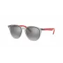 Ray-Ban RJ9070S70636G Okulary przeciwsłoneczne dla dzieci, przezroczysta szara oprawka z propionianu, soczewki gradientowe w kolorze jasnoniebieskim, 46 mm