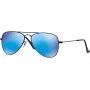 Okulary przeciwsłoneczne dziecięce Ray-Ban RJ9506S201555, oprawka błyszcząca czarna, soczewki zielone Classic G-15, 50/13/120 mm