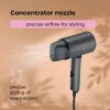 Ray Battler RB 7007 Hair Dryer HD-7007 - 2000W Ionic Ceramic AC Motor, 3 Heat/2 Speed Settings, Cool Shot, Concentrator Nozzle, Black