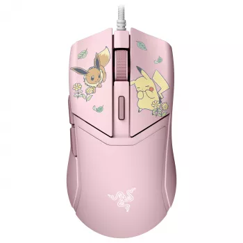 Razer Cobra – Pikachu & Eevee Edition Przewodowa Mysz Gamingowa, Sensor Optyczny 8500 DPI, Podświetlenie Chroma RGB, 6 Programowalnych Przycisków, Symetryczna dla Praworęcznych