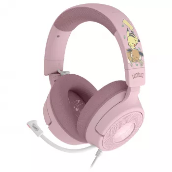 Razer Kraken V4 X Pokémon Pikachu & Eevee Edition Przewodowy zestaw słuchawkowy gamingowy, USB-A, 7.1 Surround, Chroma RGB