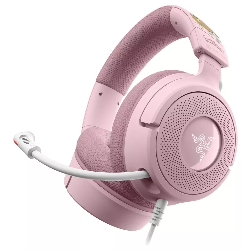 Razer Kraken V4 X Pokémon Pikachu & Eevee Edition Przewodowy zestaw słuchawkowy gamingowy, USB-A, 7.1 Surround, Chroma RGB