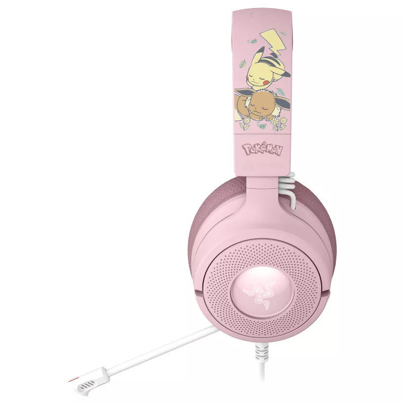 Razer Kraken V4 X Pokémon Pikachu & Eevee Edition Przewodowy zestaw słuchawkowy gamingowy, USB-A, 7.1 Surround, Chroma RGB