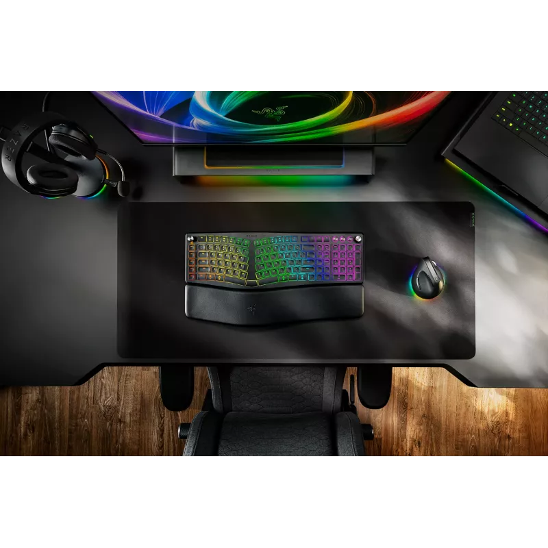 Razer Pro Type Ergo Bezprzewodowa Klawiatura US Układ Bluetooth Scissor-Switch Membrane