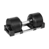REBEL ACTIVE Regulowane żeliwne hantle 36 kg, przyrost co 1 kg, automatyczny system pokrętła, pojedyncze hantle, czarno-czerwone