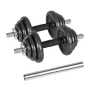 REBEL ACTIVE Regulowane hantle w walizce 20 kg ze sztangą