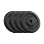 REBEL ACTIVE Zestaw odważników żeliwnych 4x5kg, otwór 31mm, klasyczne dyski