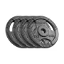 REBEL ACTIVE Zestaw Odważników Żeliwnych 4x5kg, Otwór 31mm, Krążek z Uchwytami